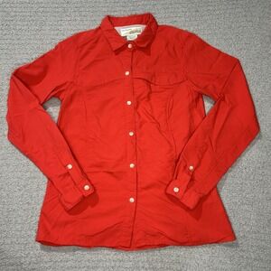 Insect Sheild Exofficio Bright Red Size XS Hiking Button Down Shirt Womens Top